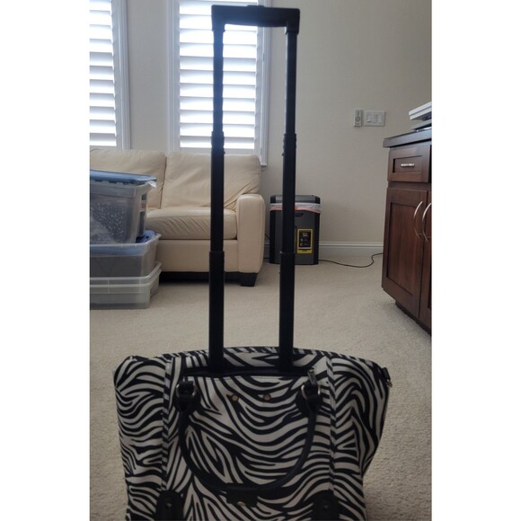 NWT Calpak Zany 21" Laptop   Carry On Luggage Bag Zebra 21X14X8.5" Easy Carry - Picture 2 of 11